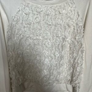 LC Lauren Conrad Cream Textured Knit